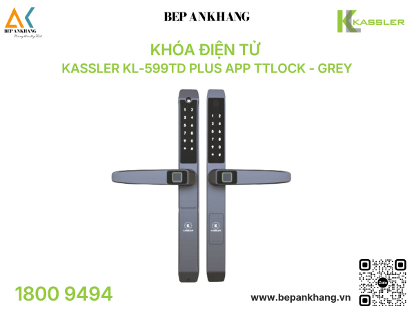 Khóa điện tử Kassler KL-599TD Plus App TTlock - Grey